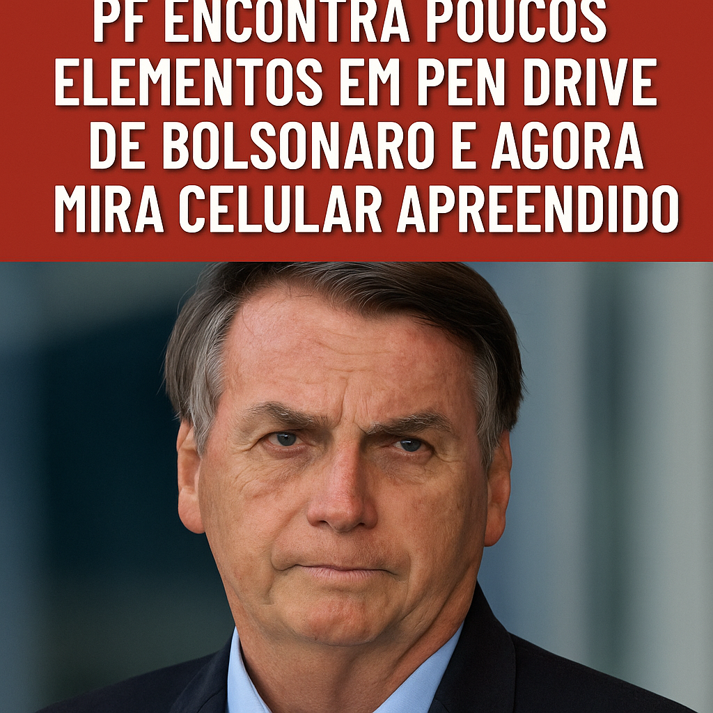 🚨 PF encontra poucos elementos em pen drive de Bolsonaro e agora mira celular apreendido