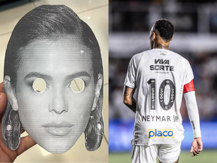 Polícia veta máscaras de Bruna Marquezine em partida do Santos