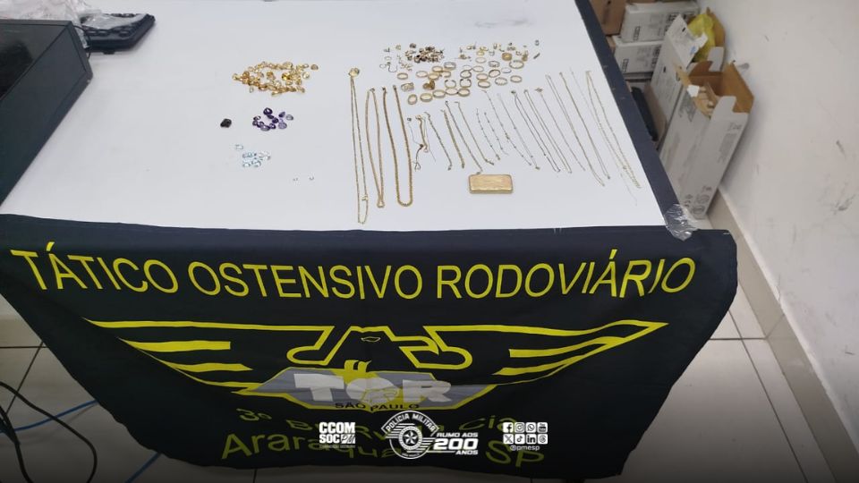 TOR apreende joias e pedras preciosas em Araraquara/SP
