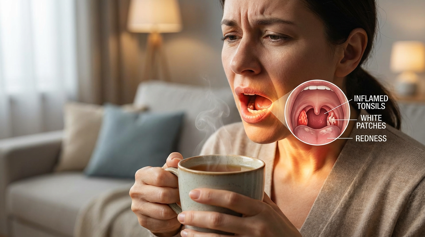 Garganta inflamada em 2026 :  Saiba como tratar !