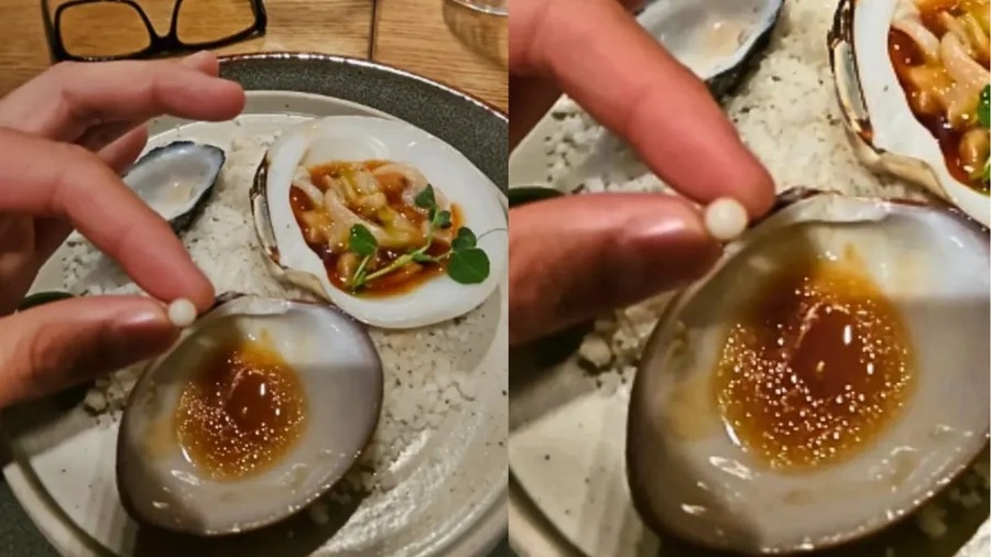 Homem encontra pérola em prato de restaurante de prestígio e viraliza