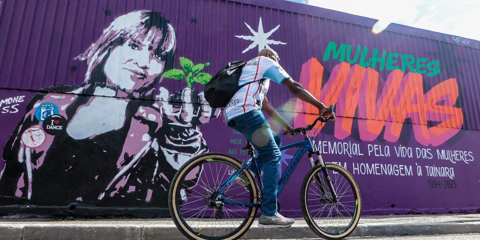 São Paulo inaugura mural em homenagem a Tainara em ato contra o feminicídio