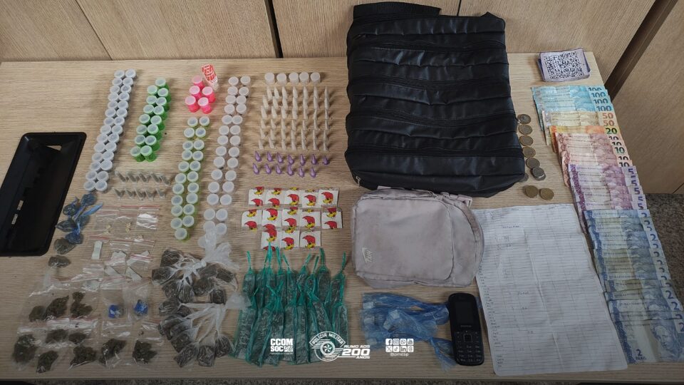 Força Tática captura dupla e apreende drogas em operação na zona sul