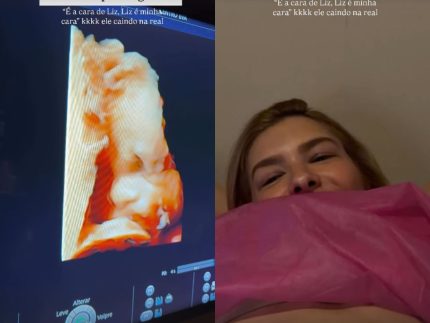 Léo Santana acompanha Lore Improta em ultrassom e brinca sobre semelhança do bebê