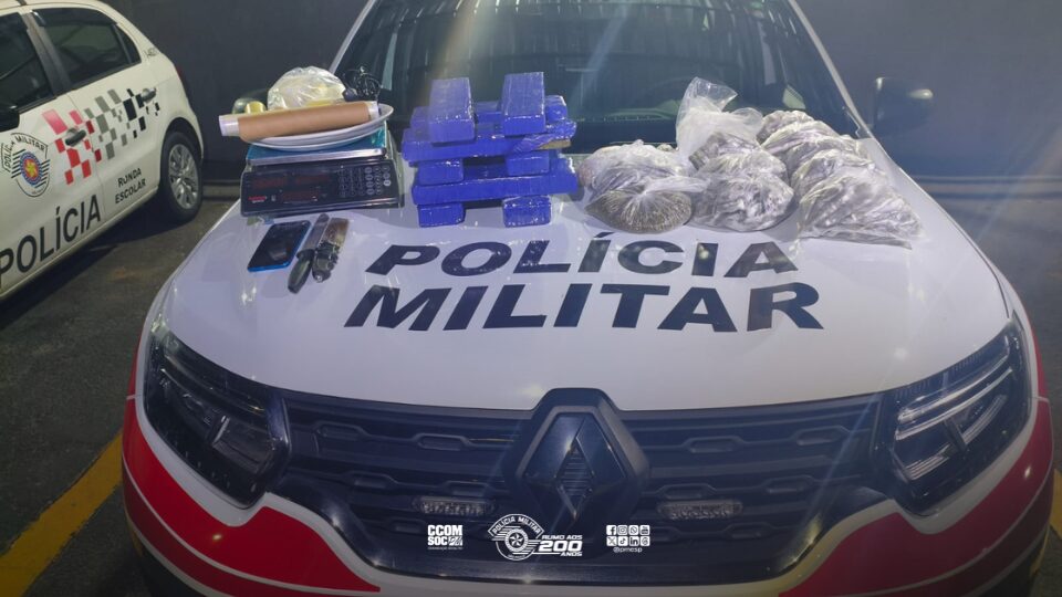 Polícia Militar confisca mais de 11 kg de entorpecentes em São José dos Campos