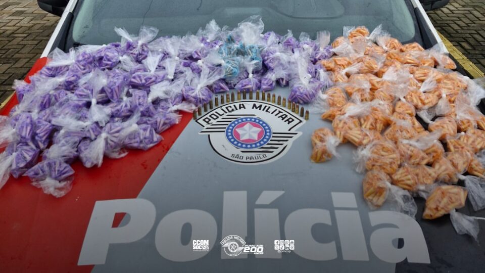 Polícia Militar apreende mais de 7 quilos de drogas e munições em Lorena