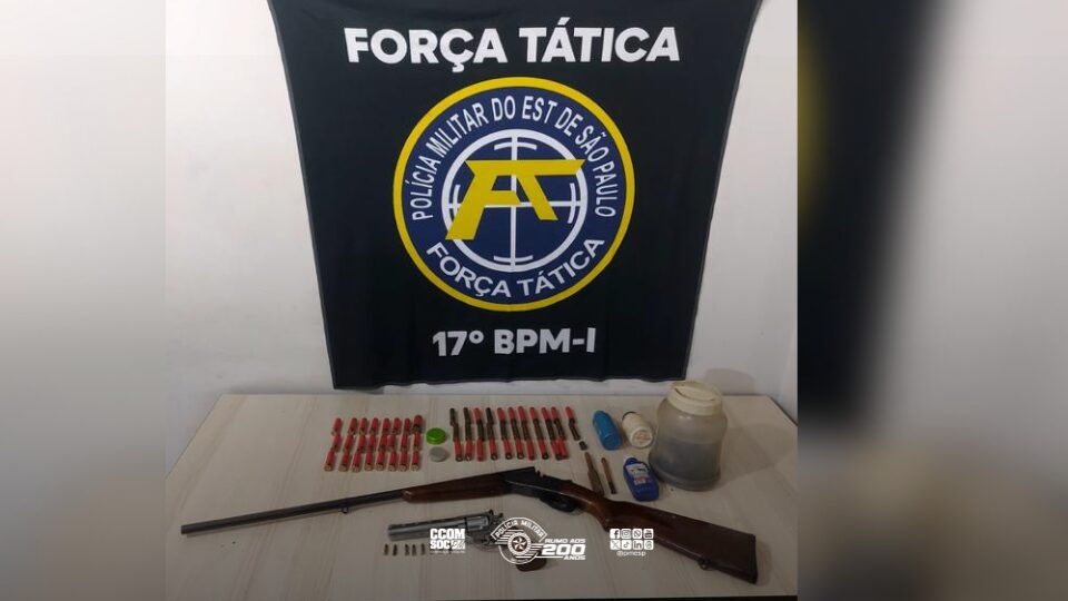 Polícia Militar detém foragido por estupro e encontra arsenal em propriedade rural