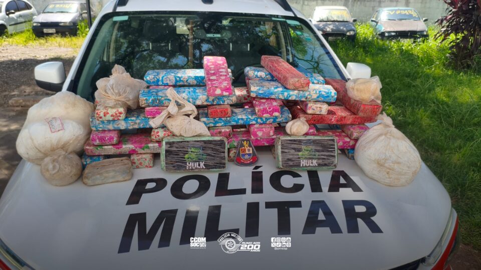 Polícia Militar encontra mais de 33 kg de drogas escondidas em mata na zona norte