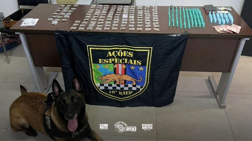 Polícia Militar de Santa Bárbara d’Oeste detém homem e apreende mais de 280 porções de entorpecentes