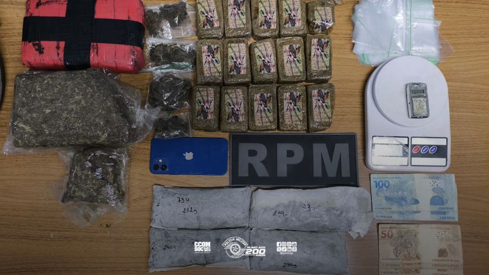 Polícia militar detém suspeito de tráfico de drogas em Araçatuba