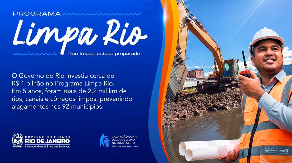 Com chuvas intensas, projeto ‘Limpa Rio’ reforça combate ao descarte irregular e alagamentos no Rio de Janeiro