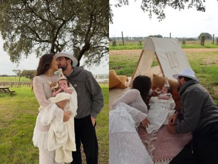 Rafa Kalimann e Nattanzinho comemoram o segundo mês da filha Zuza Helena com piquenique em Portugal