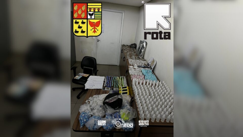ROTA intercepta grupo com vasta quantidade de entorpecentes após perseguição na zona sul de São Paulo