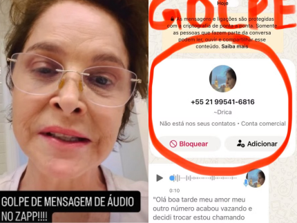 Atriz Drica Moraes é alvo de golpe com inteligência artificial e faz alerta: 