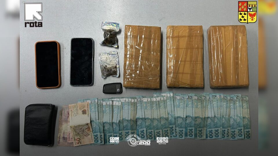 Polícia Militar apreende drogas e dinheiro em abordagem na Rodovia dos Imigrantes