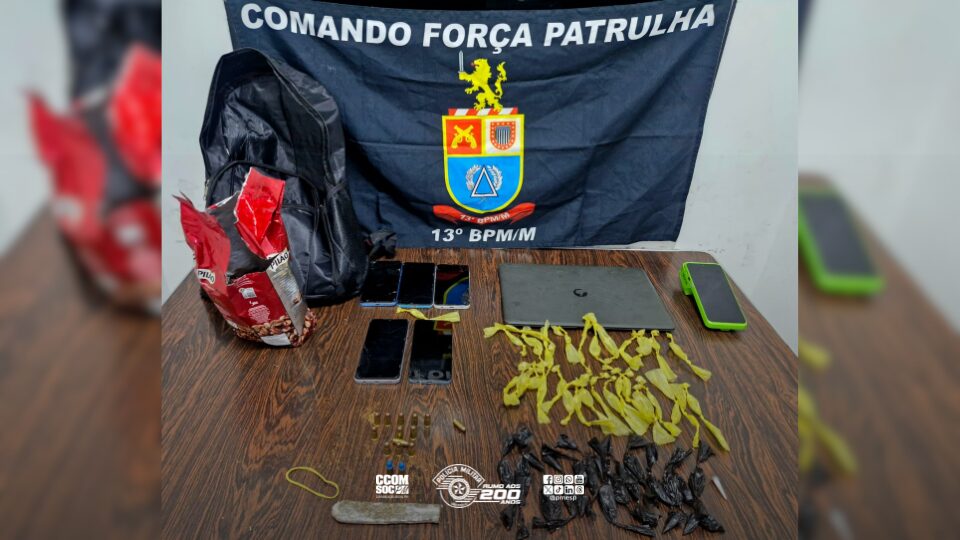Polícia Militar detém indivíduo com drogas, munições e objetos roubados