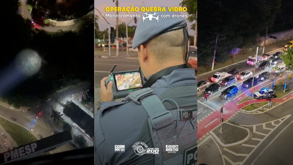 Polícia Militar de São Paulo realiza prisão com apoio inédito de helicópteros noturnos contra furtos