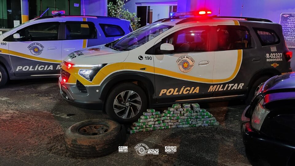 Polícia rodoviária apreende mais de 22 kg de maconha em estepe