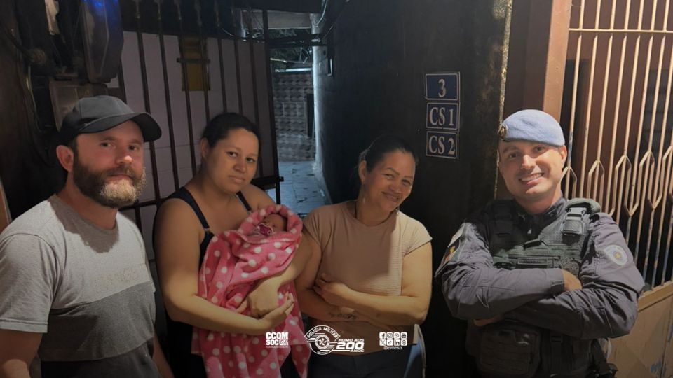 Ação rápida da PM salva recém-nascida engasgada em Carapicuíba