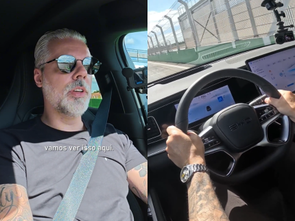 Filipe Bueno realiza test drive no BYD Sealion 7, o SUV que acelera de 0 a 100 km/h em apenas 4 segundos
