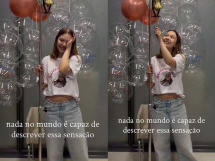 Neta de Carlos Alberto de Nóbrega se emociona ao concluir tratamento de quimioterapia