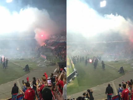 Confronto entre Flamengo e Independiente Medellín é suspenso devido a protesto violento de torcedores