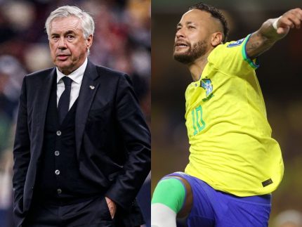 Ancelotti discute a situação de Neymar na seleção brasileira para a Copa do Mundo