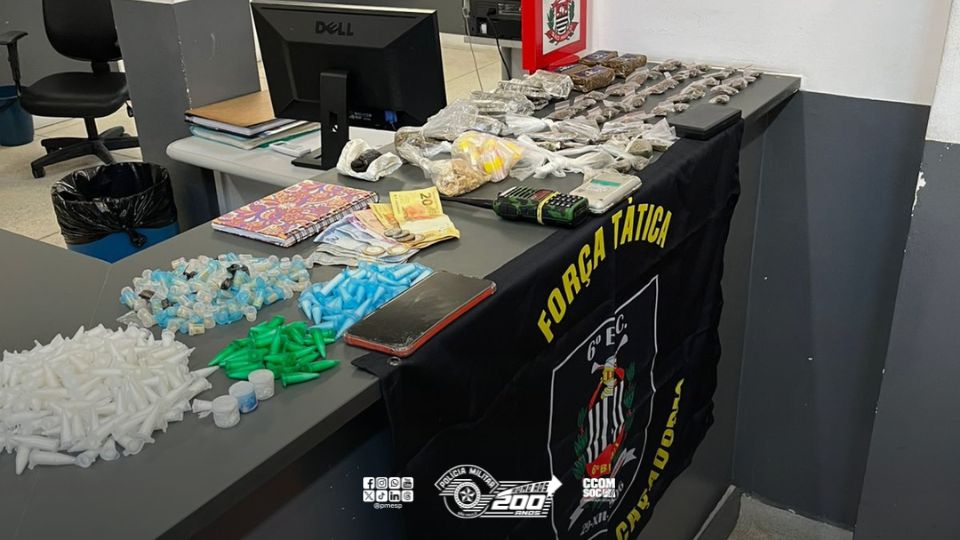 Polícia Militar apreende 1,6 kg de drogas em operação na Baixada Santista