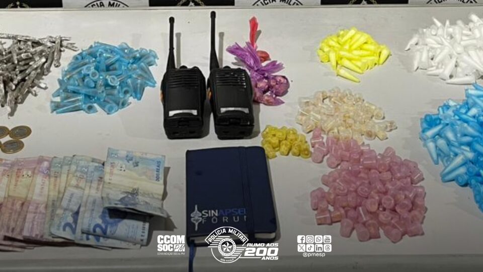 Polícia Militar prende homem por tráfico de drogas em São Vicente