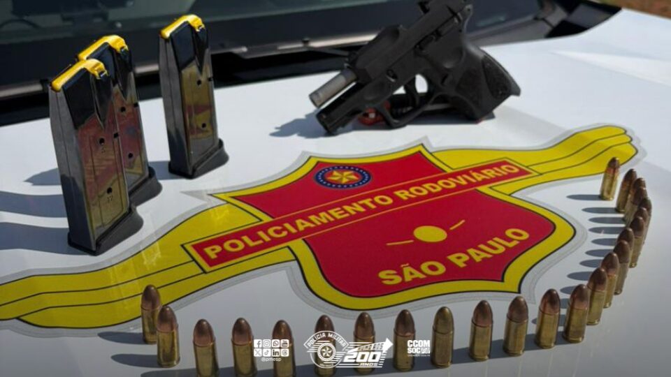 Motorista é detido pela Polícia Rodoviária com arma ilegal em Monte Aprazível