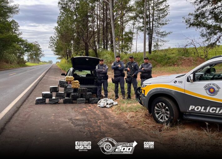 Polícia Rodoviária detém foragido com grande quantidade de drogas em Pirapozinho