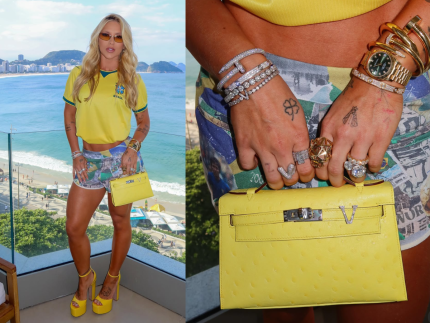 Virginia Fonseca exibe look com bolsa de luxo para amistoso do Brasil