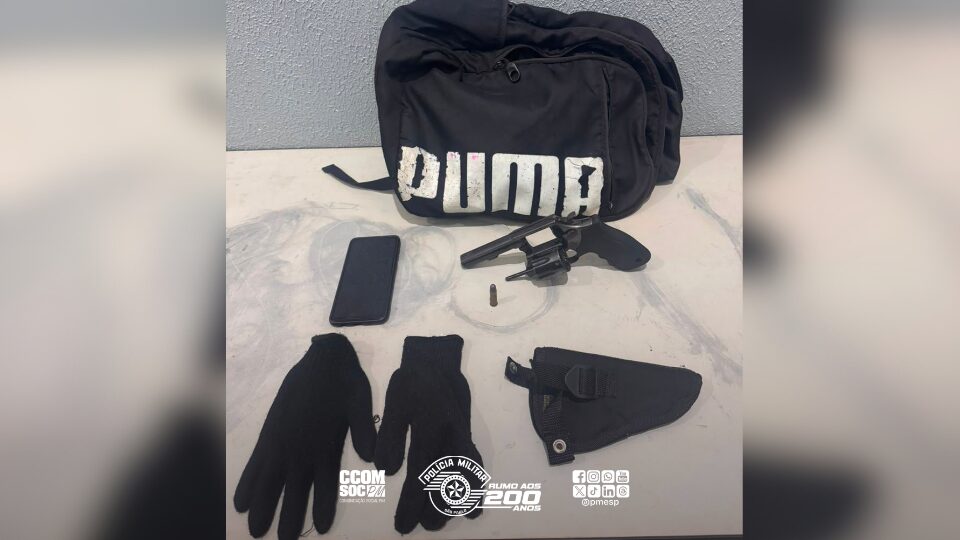 BAEP prende criminoso envolvido em roubo violento e apreende arma utilizada no crime em Ribeirão Preto/SP