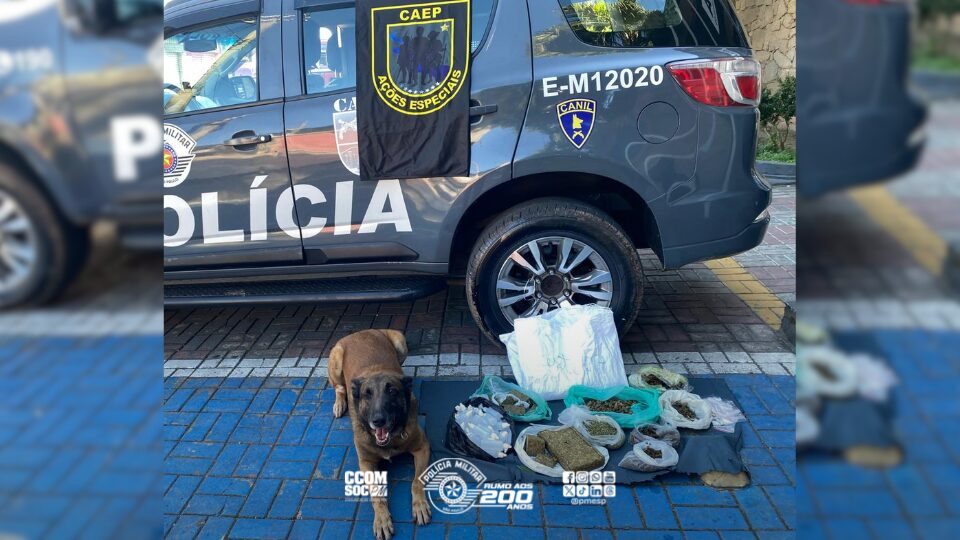 Polícia Militar localiza mais de 5 Kg de drogas em Ferraz de Vasconcelos