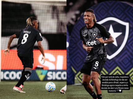 Danilo faz cobrança ao Botafogo após clube negar venda ao Palmeiras