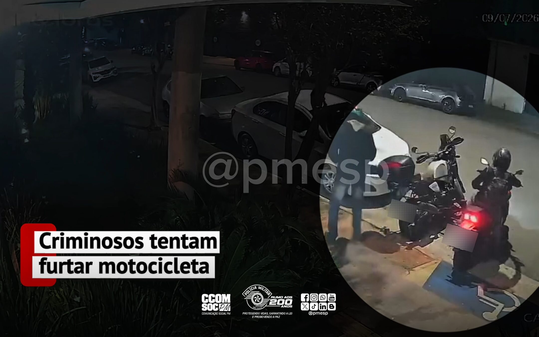 Dupla furta motocicleta na zona norte e é flagrada pela PM ao tentar novo crime na zona oeste