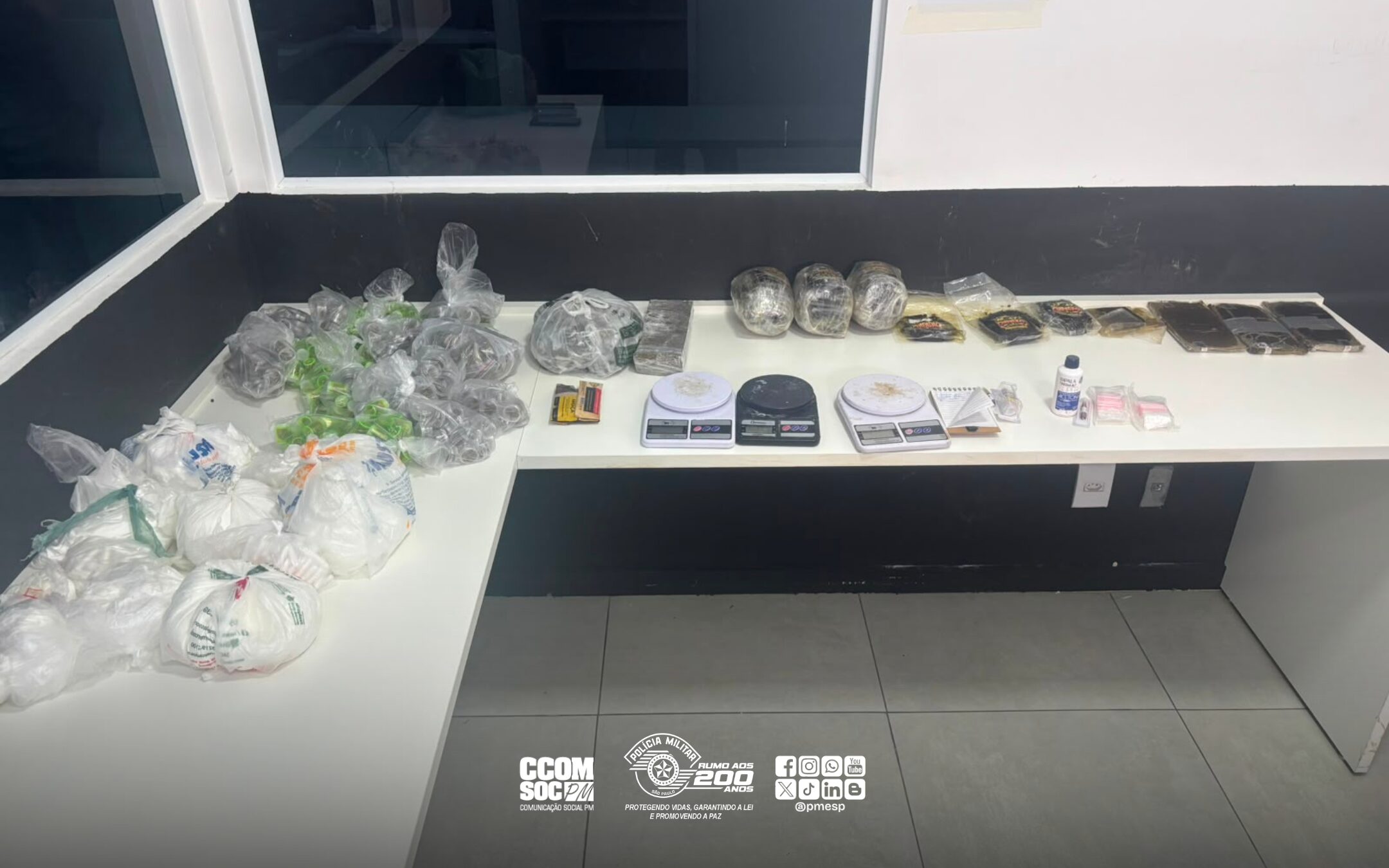 Irmãos do tráfico são presos pela PM com mais de 12 kg de drogas após denúncia em Sorocaba