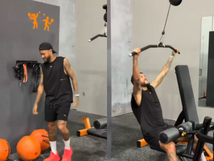 Neymar aparece treinando em academia antes de retorno ao Brasil