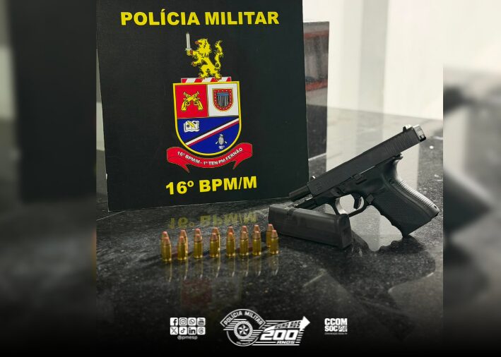 PM prende homem com pistola Glock durante patrulhamento na zona oeste da capital