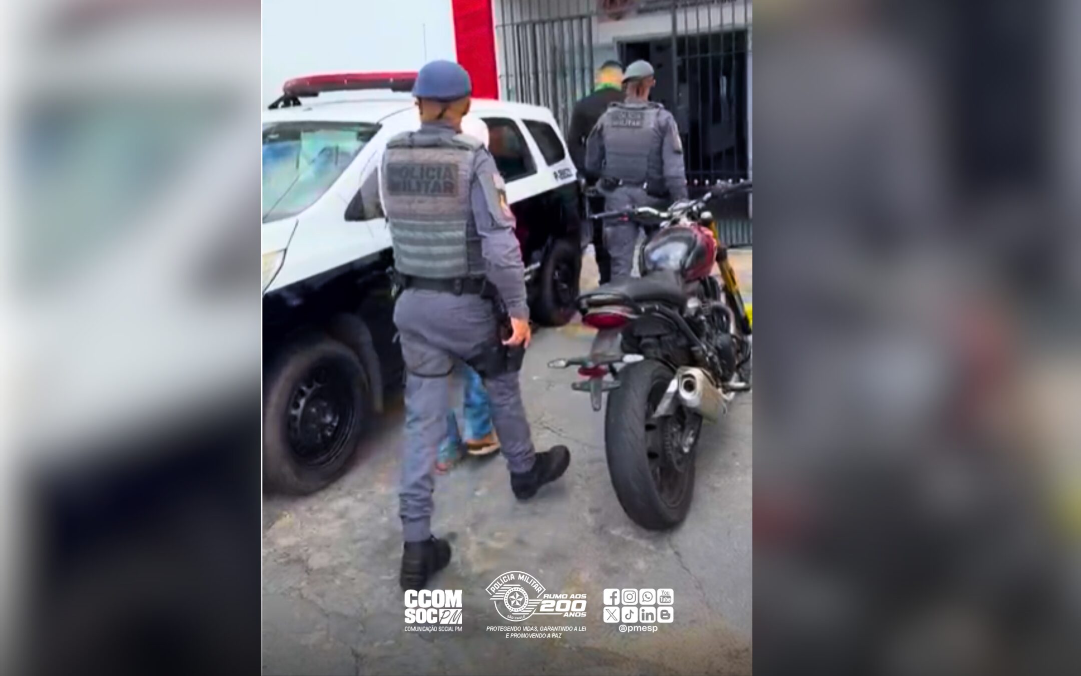 PM recupera motocicleta roubada e prende homem em flagrante
