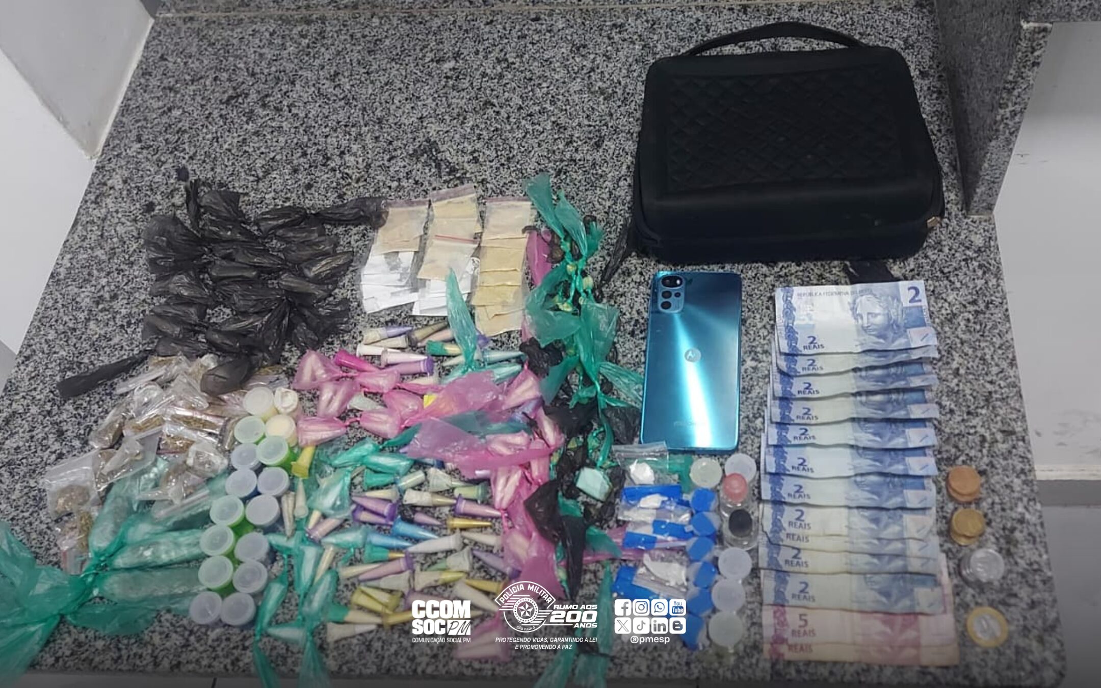 Polícia Militar prende dois homens por tráfico de drogas na zona sul de São Paulo