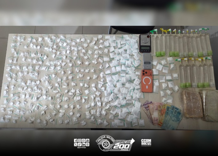 Polícia Militar prende homem por tráfico de drogas em São José do Rio Preto