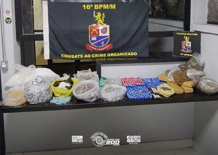 Força Tática e ROCAM apreendem mais de 15 kg de drogas em imóvel em Campo Limpo
