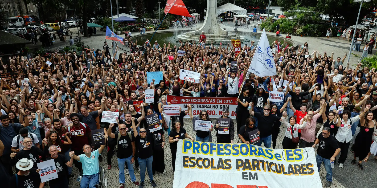 Professores de escolas particulares do Rio entram em greve de 24 horas
