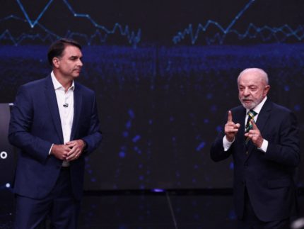 Band confirma liderança de audiência durante o debate entre Lula e Flávio Bolsonaro