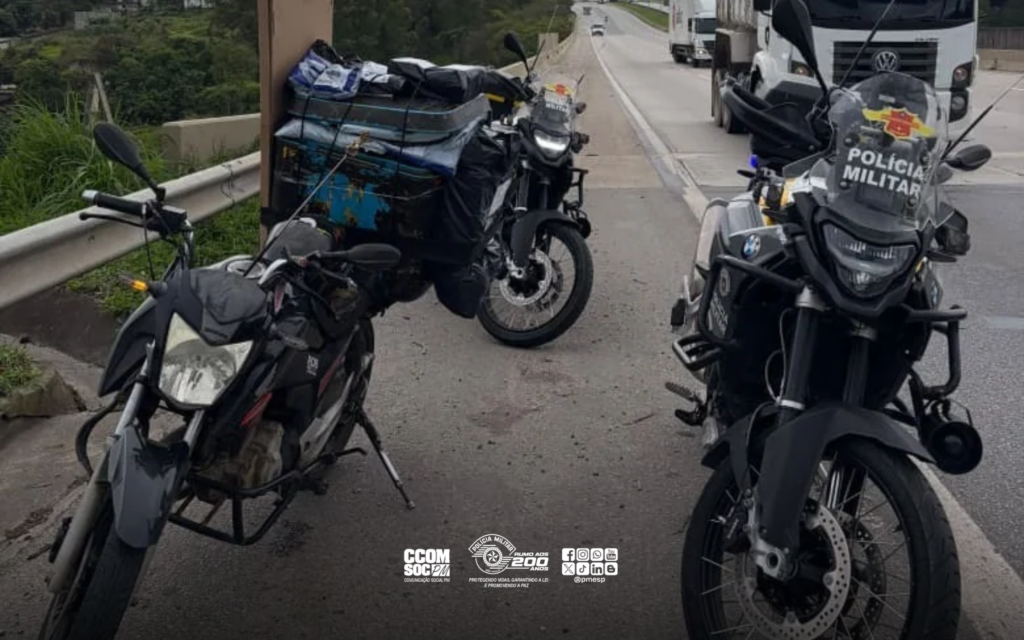 Chassi revela moto furtada e PM Rodoviária prende homem no Rodoanel, em SP