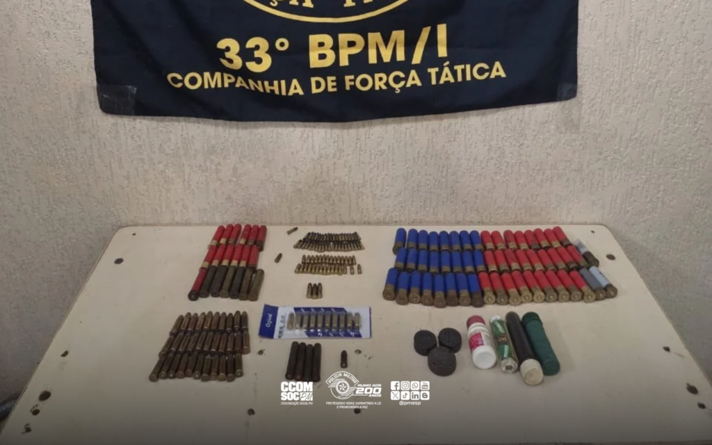 Força Tática prende homem com seis armas e 192 munições em Bebedouro