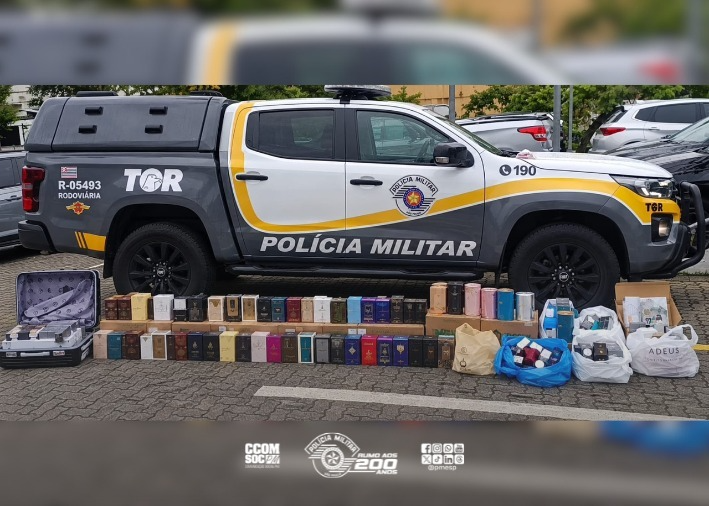 Mais de 300 perfumes sem documentação fiscal são apreendidos na região de Araçariguama