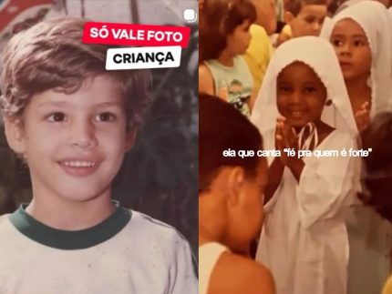 No Dia das Crianças, famosos surpreendem com fotos da infância; você reconhece?