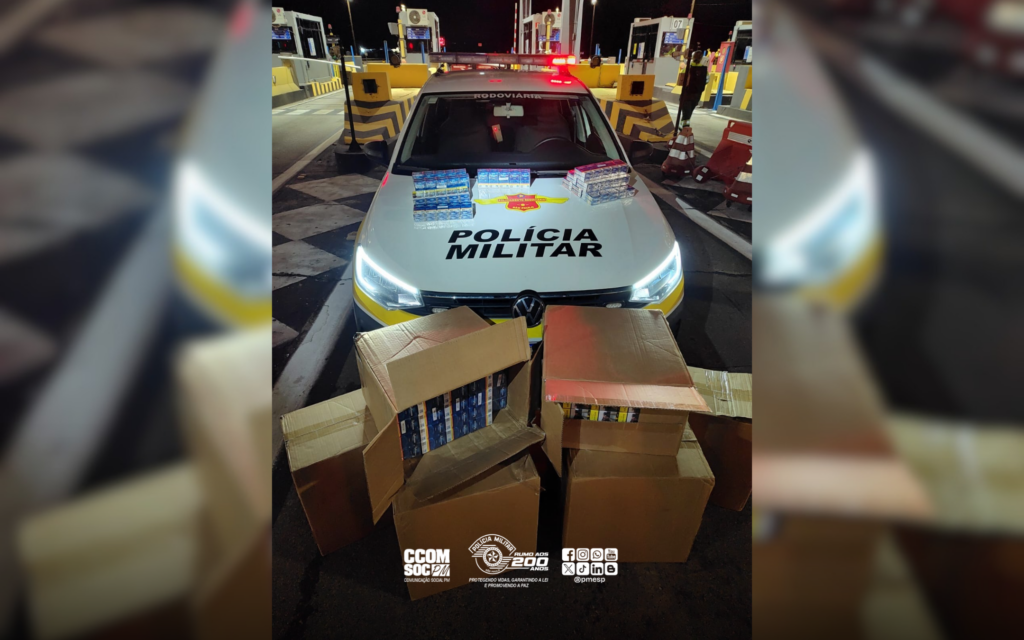 PM Rodoviária apreende 3,5 mil maços de cigarros sem nota em São José dos Campos